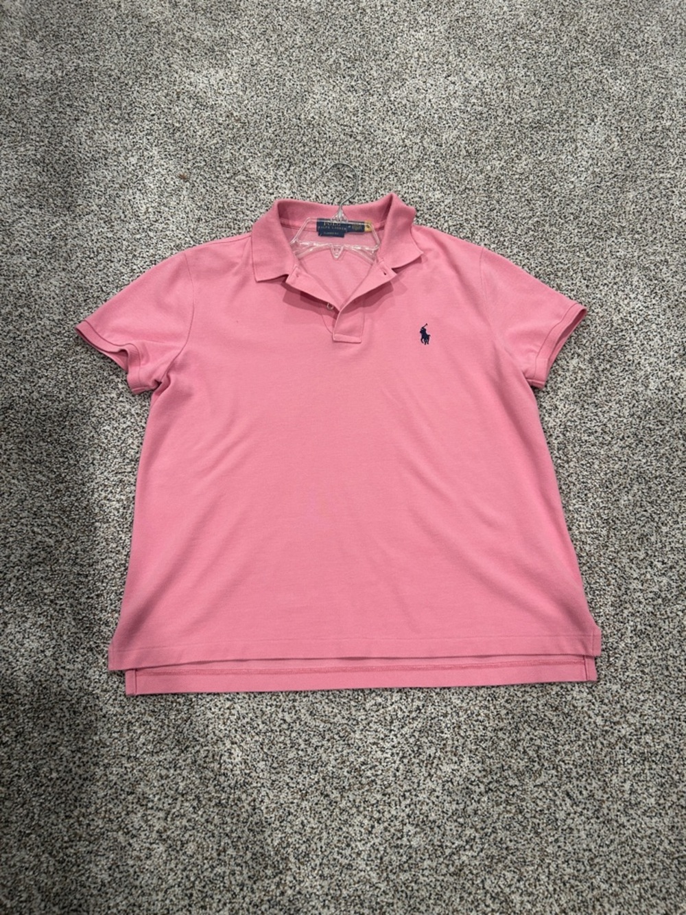 Ralph Lauren Pink Polo with Navy Embroidered Pony